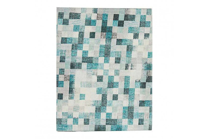 Tablecloth Blue Squares Thin canvas...