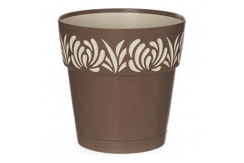 Self-watering pot Gaia Brown Plastic...