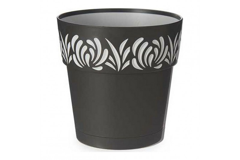 Cache-pot Gaia Anthracite Plastique...