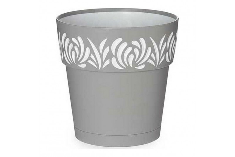 Self-watering pot Gaia Grey Plastic...