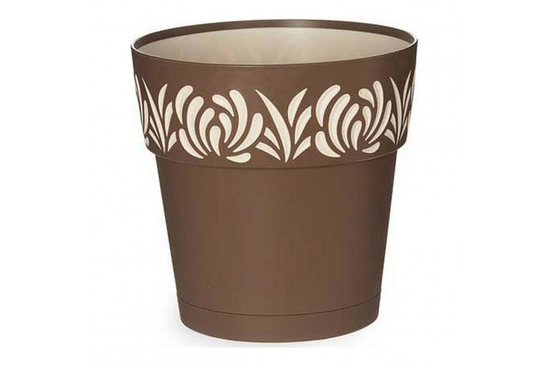 Cache-pot Gaia Marron Plastique (19 x...