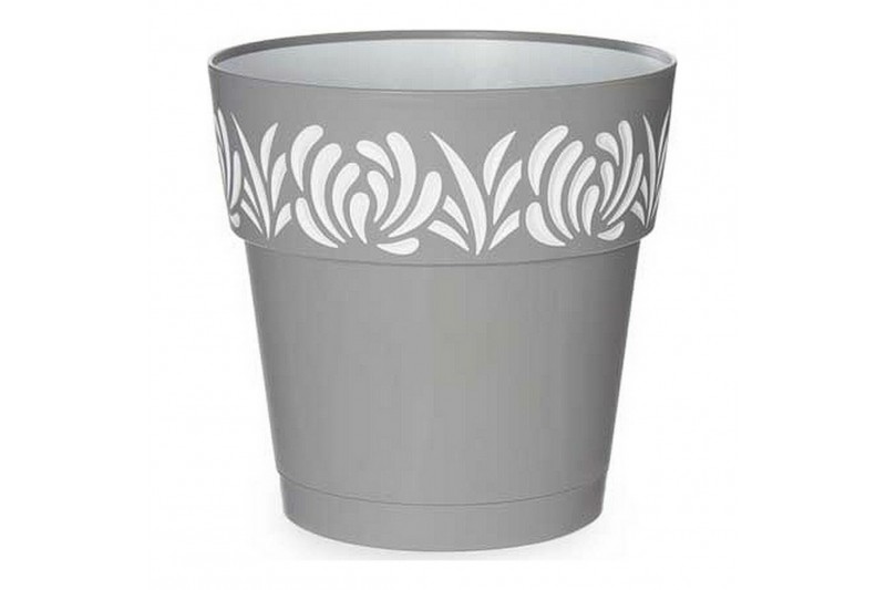 Pot auto-arrosant Gaia Gris Plastique...