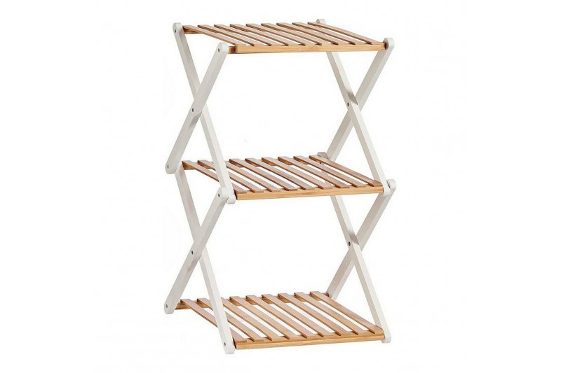 Shelves Brown White Foldable Wood (32...