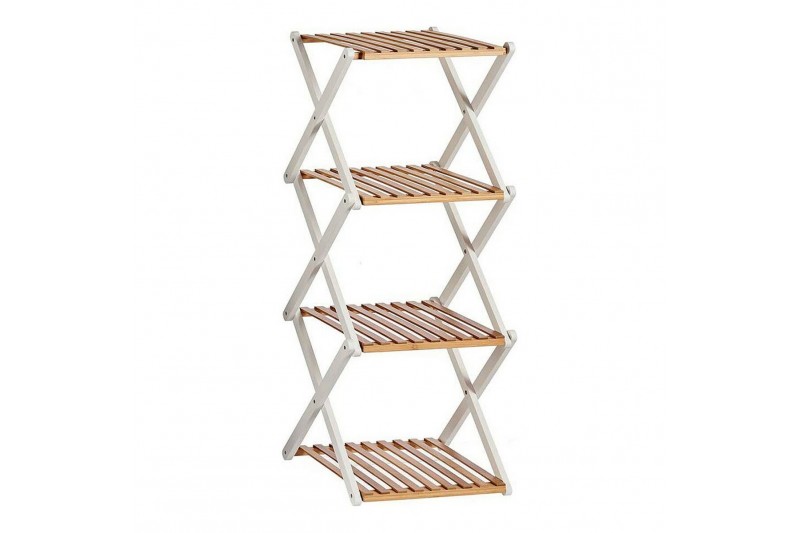 Shelves Brown White Foldable Wood (32...