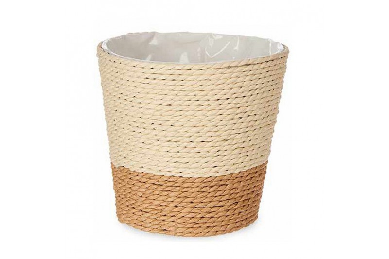 Planter Natural Brown Rope Plastic...