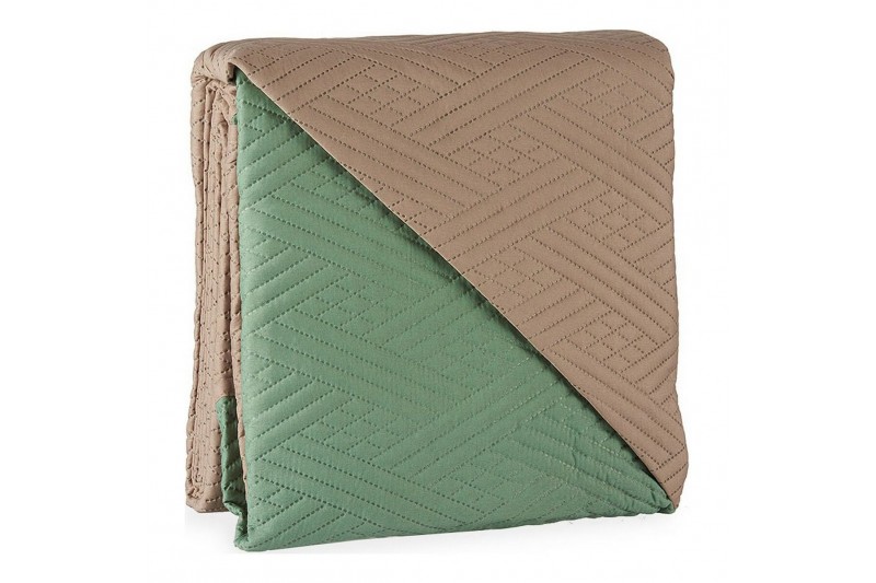 Colcha Reversible Natural Beige Verde...