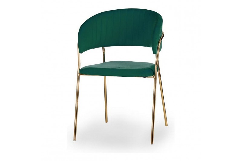 Chaise Doré Vert Polyester Fer (49 x...