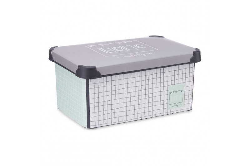 Caja de Almacenaje con Tapa Home Gris...