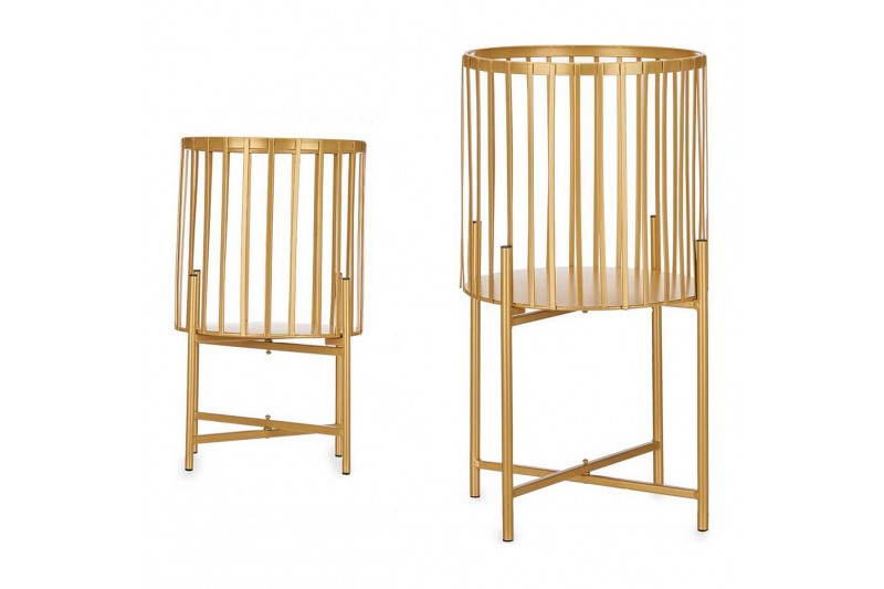 Set of planters 2 Pieces Bars Golden...