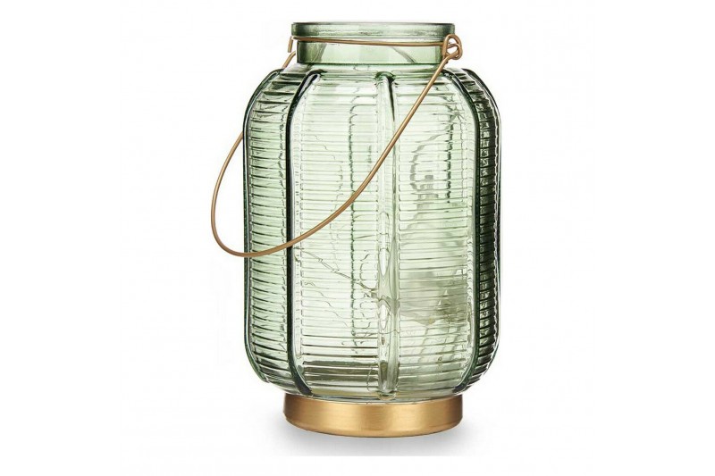 LED Lantern Stripes Golden Green...