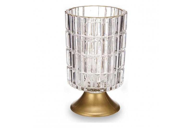 LED Lantern Metal Golden Transparent...