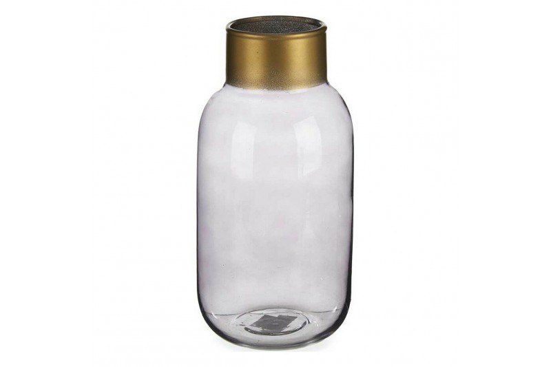 Vase weich Grau Golden Glas (11,5 x...