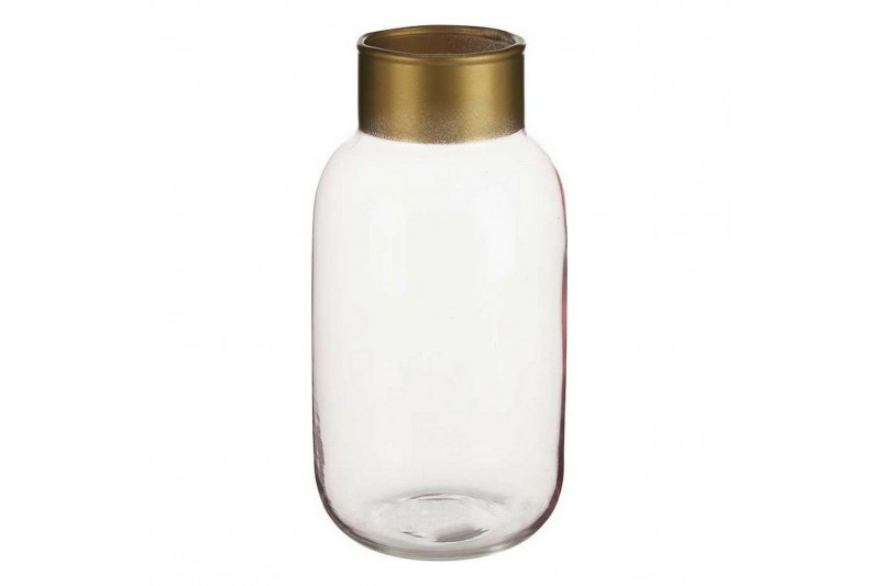 Vase weich Rosa Golden Glas (11,5 x...