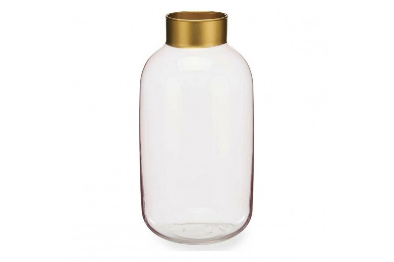 Vase weich Rosa Golden Glas (14,5 x...