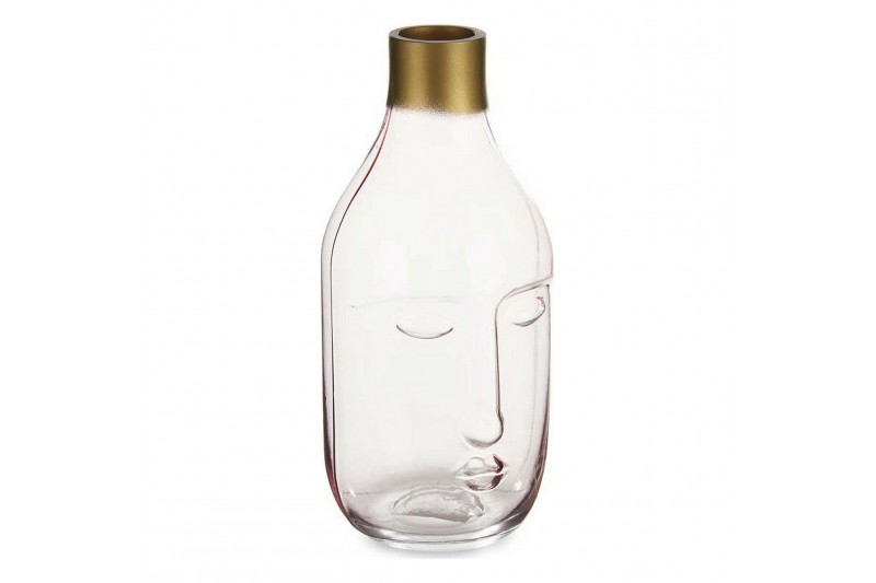 Vase Visage Rose verre (11 x 24,5 x...