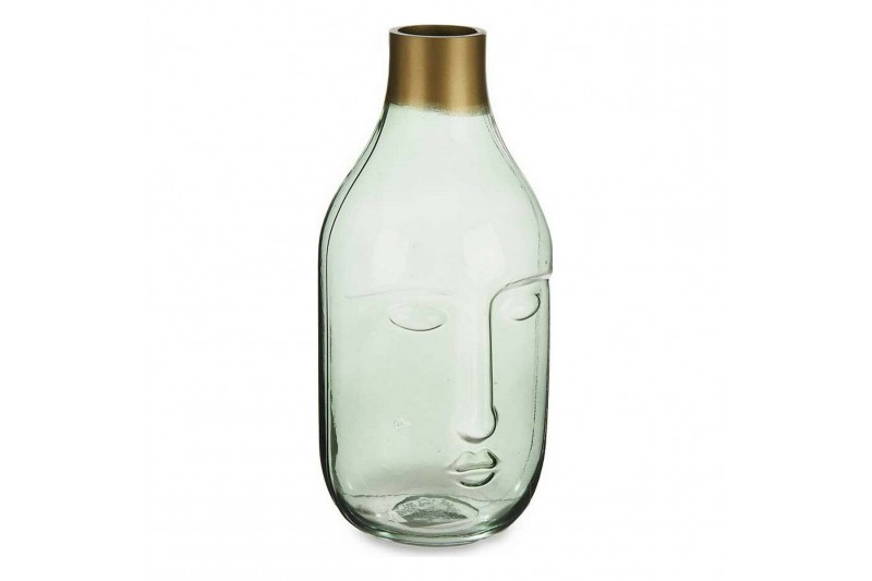 Vase Visage Vert verre (11 x 24,5 x...