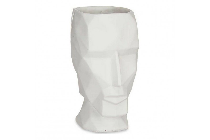 Vase Face 3D White Polyresin (12 x...