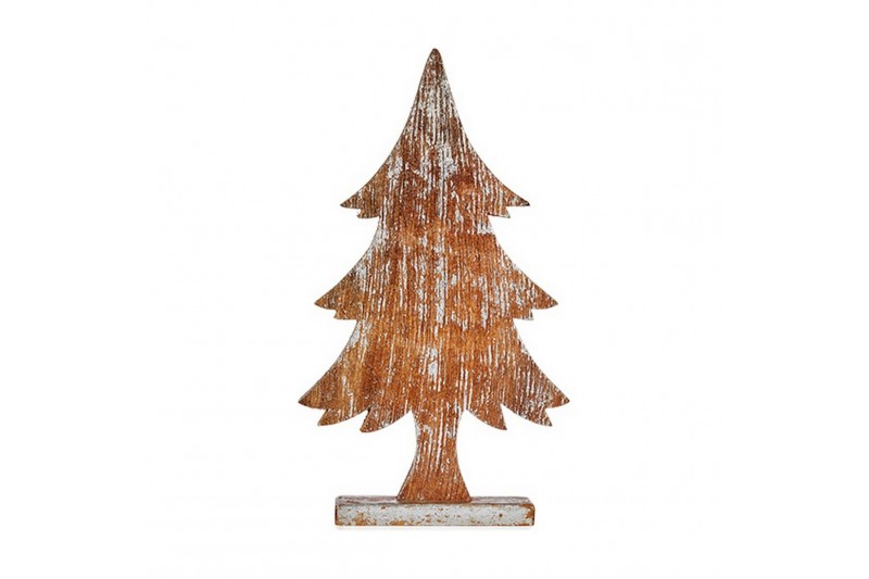 Sapin de Noël Marron Argenté Bois (5...