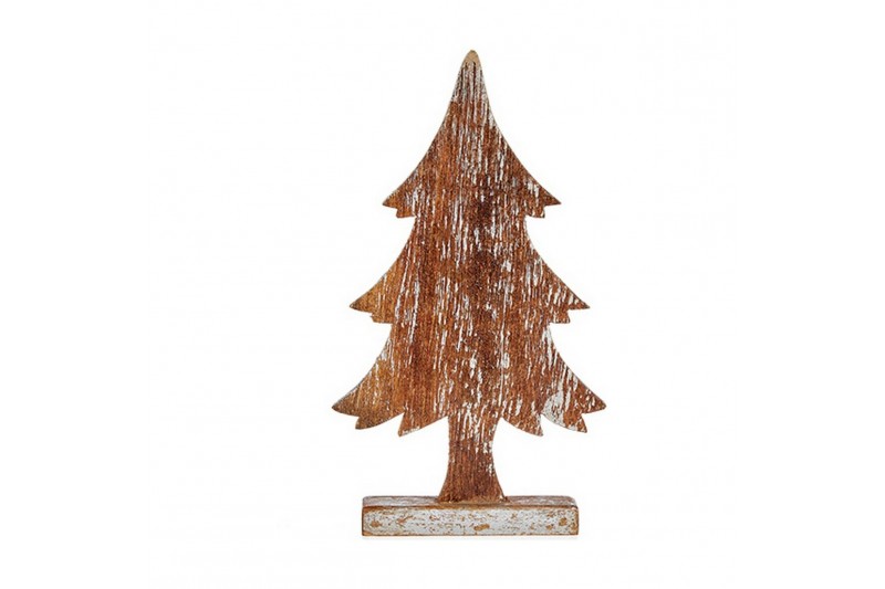 Christmas Tree Brown Silver Wood (5 x...