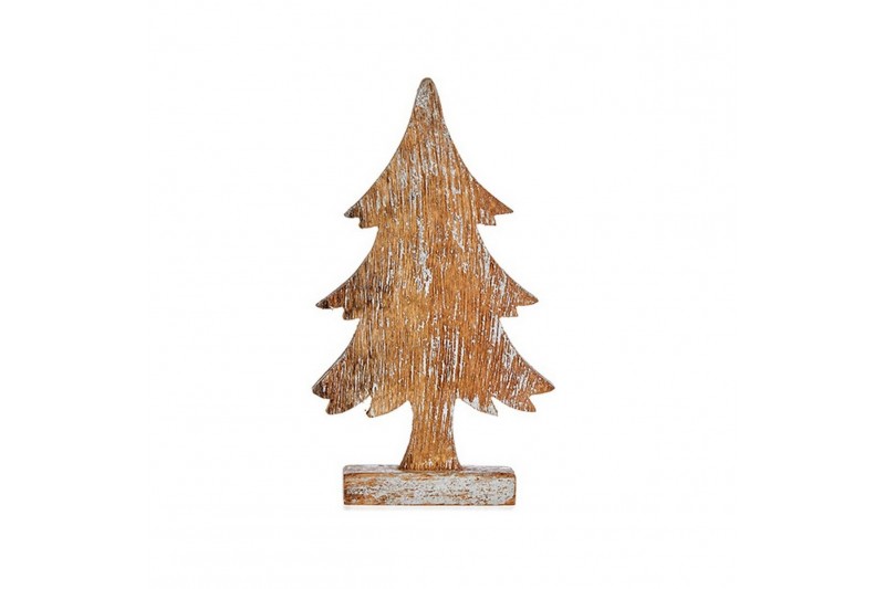 Christmas Tree Brown Silver Wood (5 x...