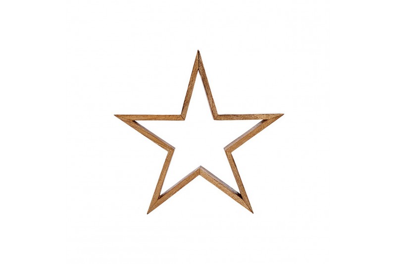 Christmas star Shape Wood Brown (50 x...