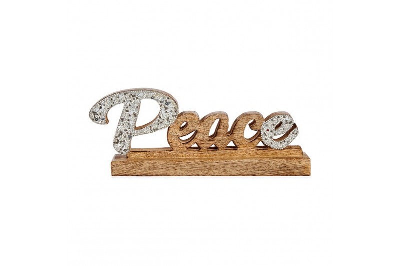 Decorative Figure Peace Glitter Wood...