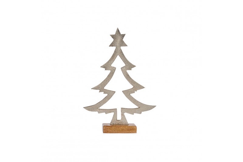 Christmas Tree Shape Silver Metal...