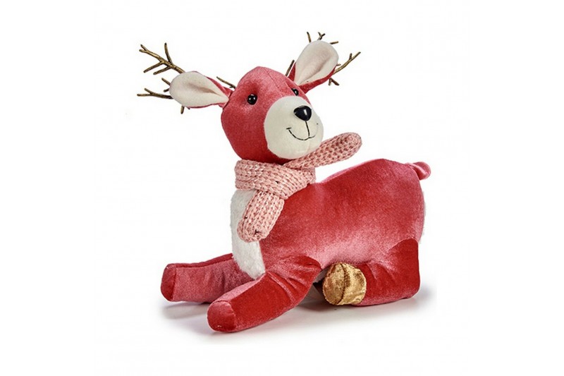 Christmas Reindeer Pink Polyester...