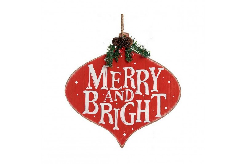 Schild Merry and  Bright Kunststoff...