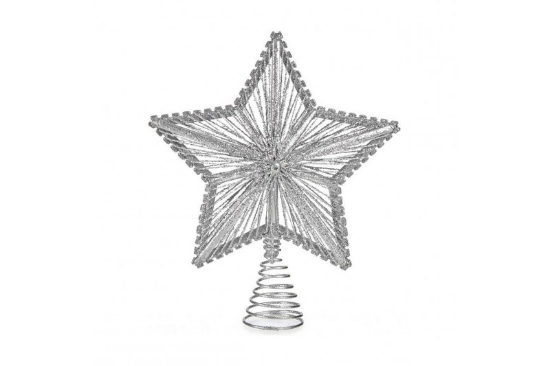 Christmas star Silver Steel Plastic...