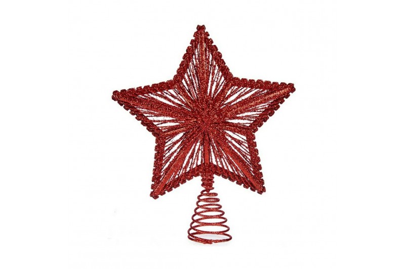 Christmas star Red Steel Plastic (20...