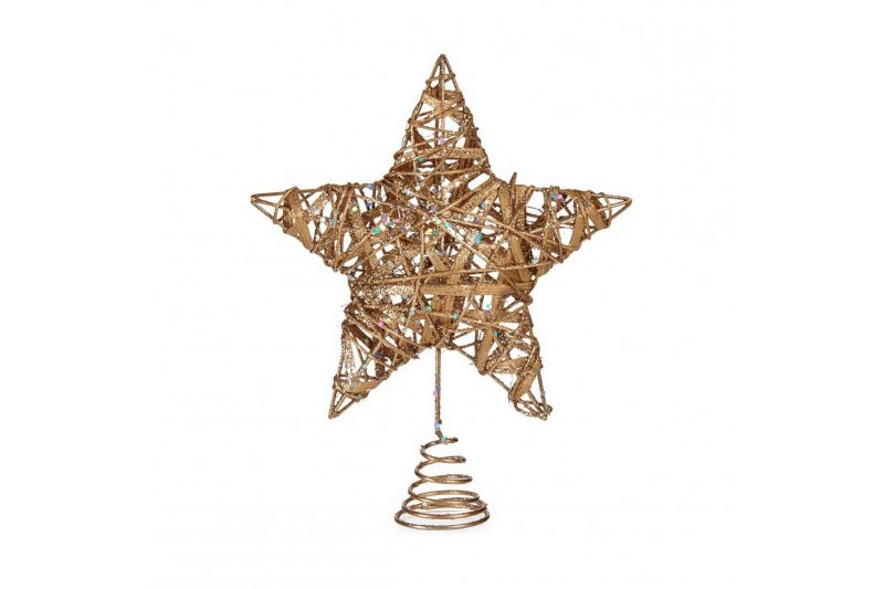 Christmas star Golden Steel Plastic...