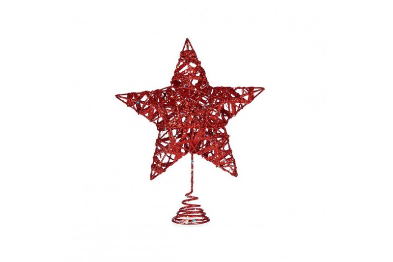 Christmas star Red Steel Plastic (20...