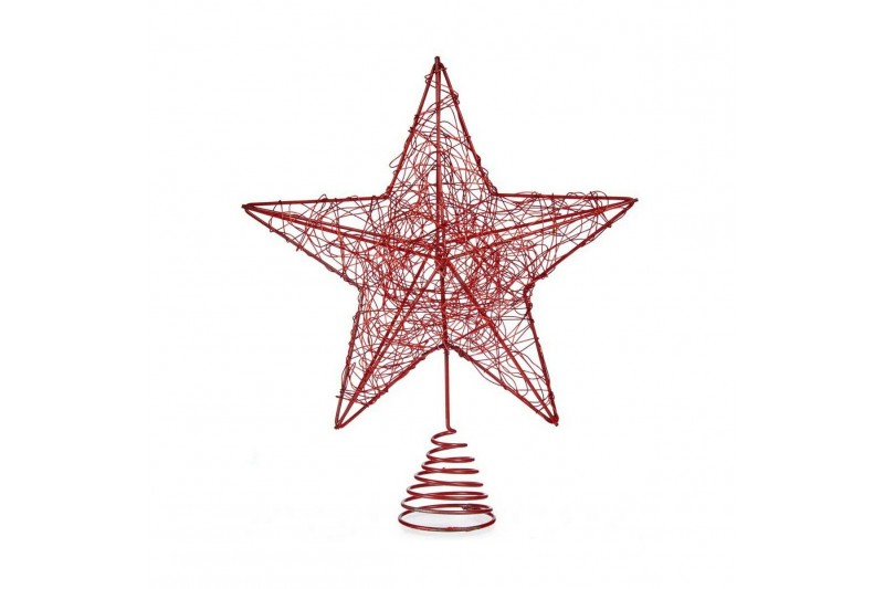 Christmas star Red Steel Plastic (20...