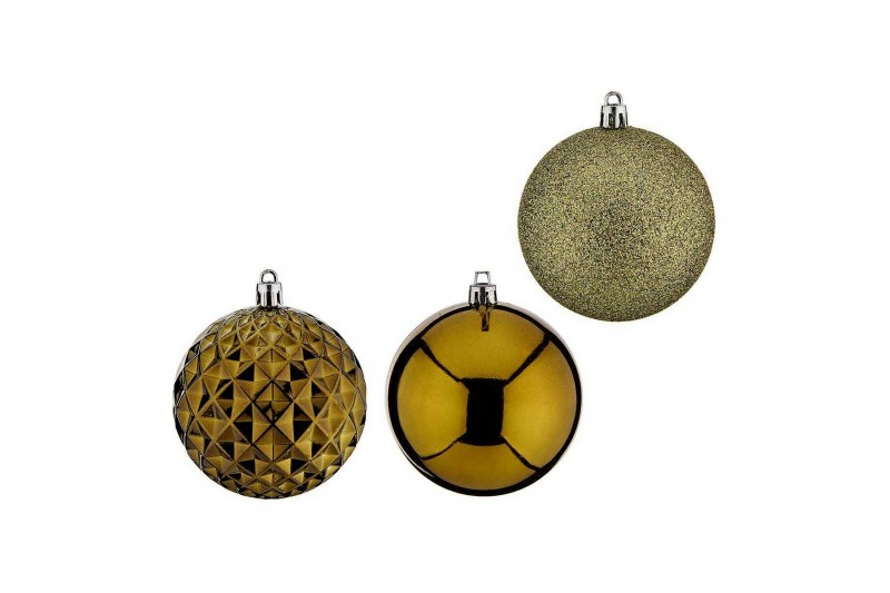 Boules de Noël Ø 8 cm 3 Unités Vert PVC