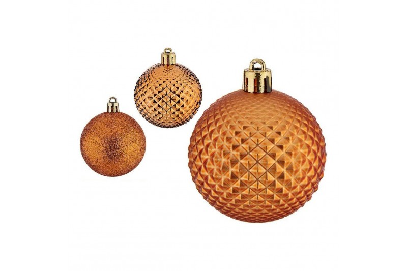 Kerstballen Ø 6 cm 6 Stuks Oranje PVC