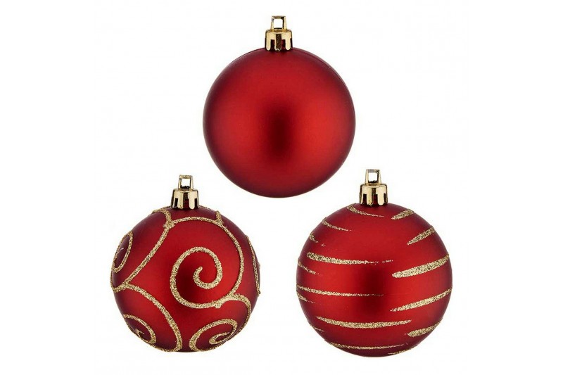 Boules de Noël Ø 6 cm 30 Unités Rouge...