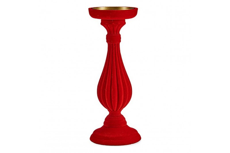 Candelabro Natale Rosso Legno Velluto...