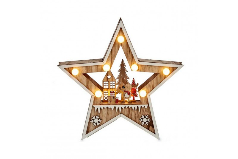 Christmas star Light Wood (4,5 x 25 x...