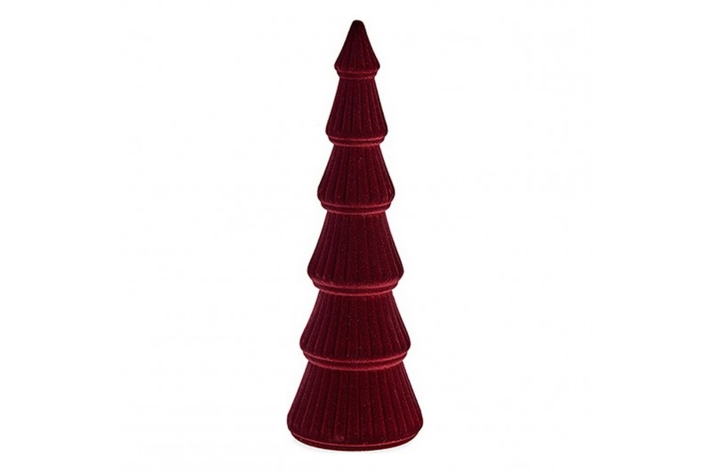 Christmas Tree Wood Velvet Maroon (11...