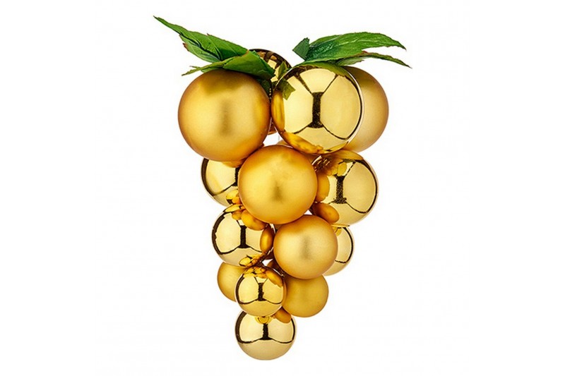 Christmas Baubles Small Grapes Golden...