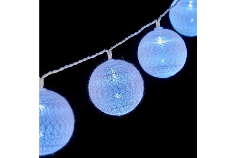 Guirlande de boules LED Ø 6 cm Blanc...