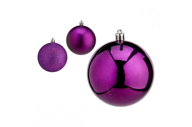 Boules de Noël Ø 8 cm 6 Unités Violet...