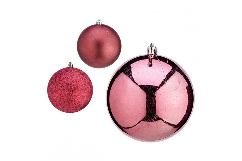 Boules de Noël Ø 10 cm 6 Unités Rose...