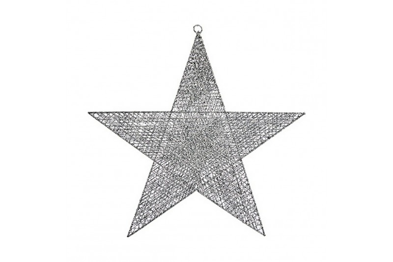 Christmas bauble Silver Star Metal...