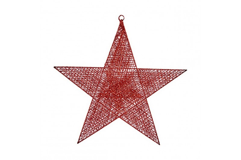 Adorno Navideño Rojo Estrella Metal...