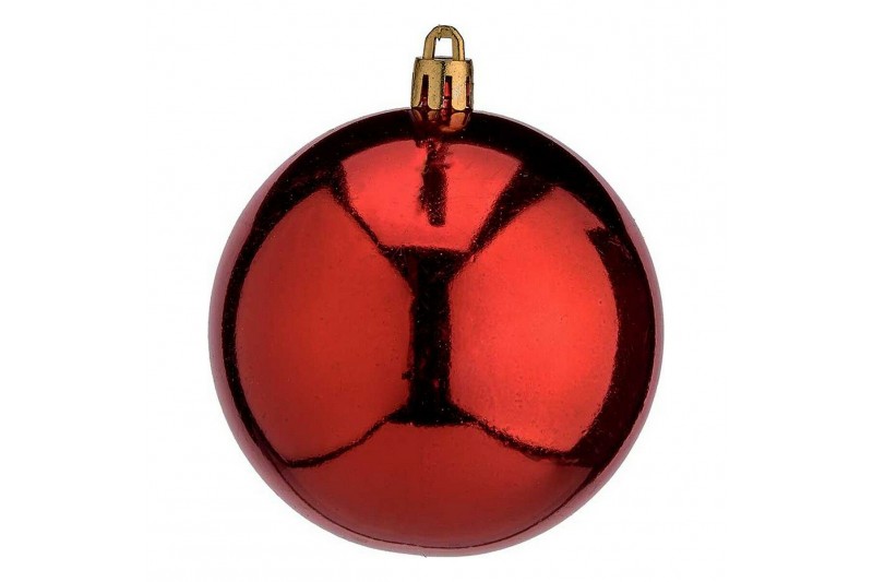 Christmas Baubles 16 Units Red Plastic