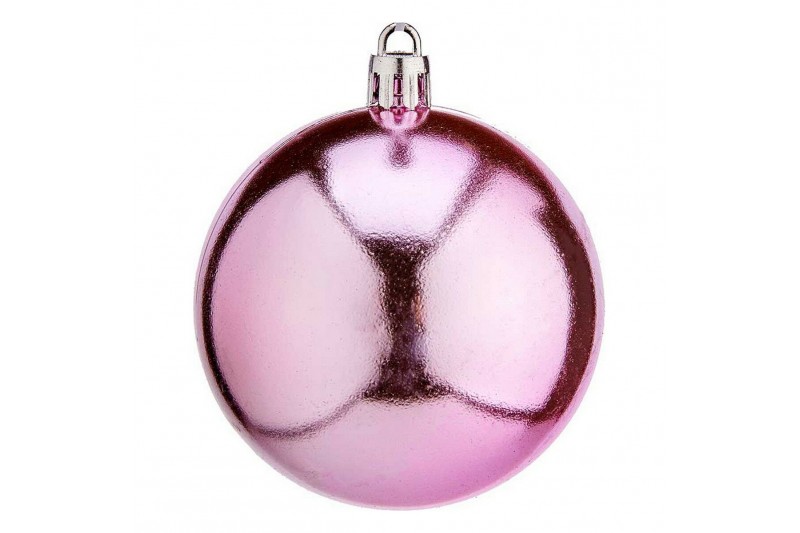 Kerstballen Ø 7 cm 12 Stuks Roze Plastic