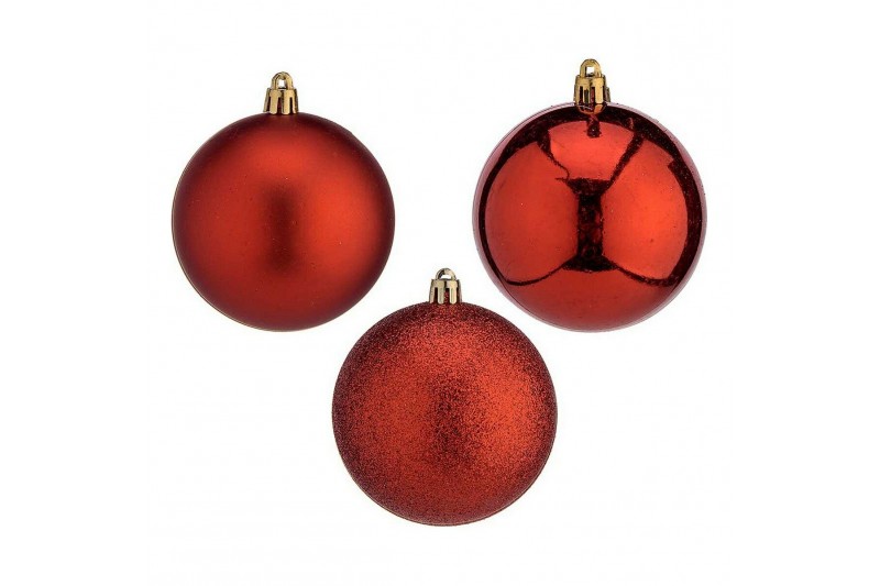 Boules de Noël Ø 8 cm 20 Unités Rouge...