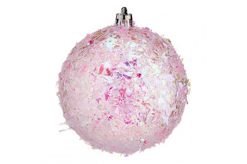 Christmas Baubles Ø 8 cm 6 Units Pink...